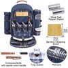 Sunflora Picnic Backpack for 4 Person Set Pack with Insulated