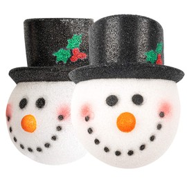 FUNPENY 2 Pack Snowman Christmas Porch Light Covers 12 Inch, Christmas Outdoor Decorations Holiday Light Covers for Porch Lights, Garage Lights, Large Light Fixtures