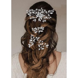 Hair Accessories for Women Pearl Crystal Bridal Hair Pins Wedding Hair Pieces for Brides Vintage Hair Decorations for Bridesmaids