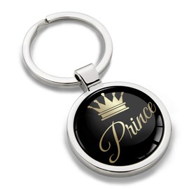 Biomar Labs® KK 249 Metal Keyring Car Key Ring with Gift Box Gift Metal Keyring Stainless Steel Prince Prince, silver