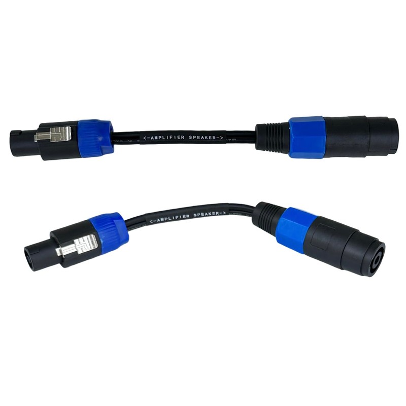 CESS-273 Speakon Mono Bridge Mode Adapter Cable, 2-Pack