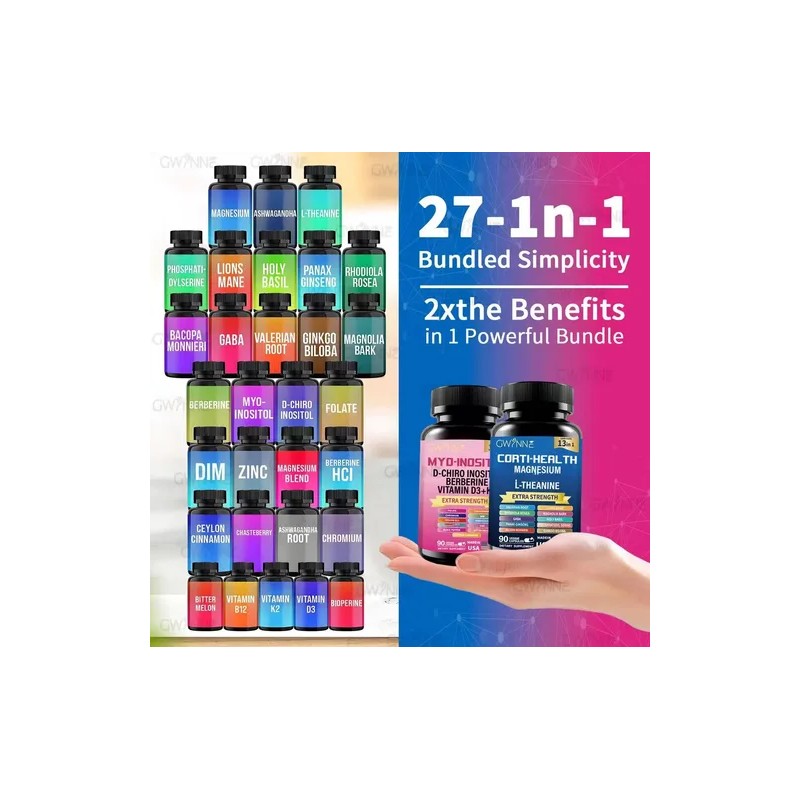 Gwynne Cortisolinositol,contra Estrés Y Energía,9090cápsul