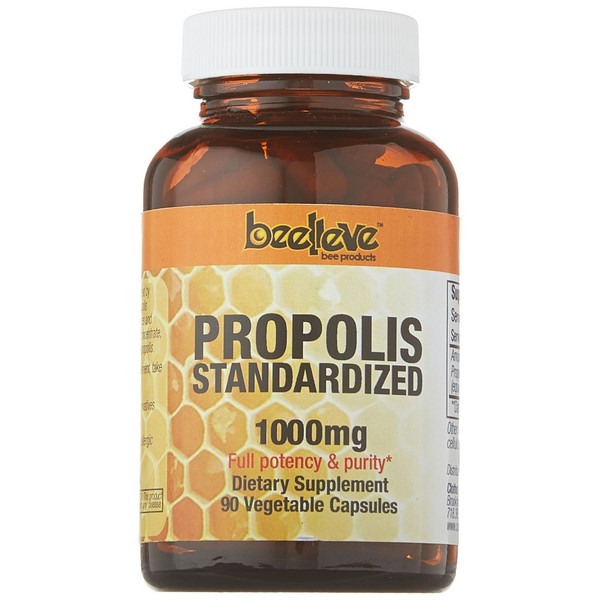 Beelieve Propolis Standardized Capsules, 500 mg, 90 Count