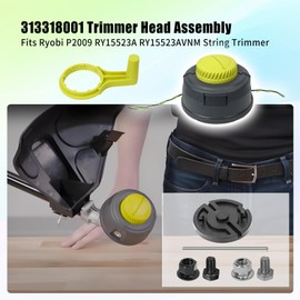 XQK 313318001 Trimmer Head Assembly Fits Ryobi P2009 RY15523A RY15523AVNM String Trimmer