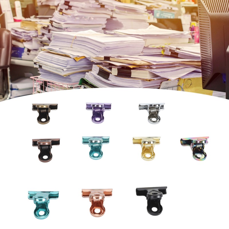 10pcs Colored Hinge Clips Dustproof Rustproof Electroplated Metal Hinge Clips