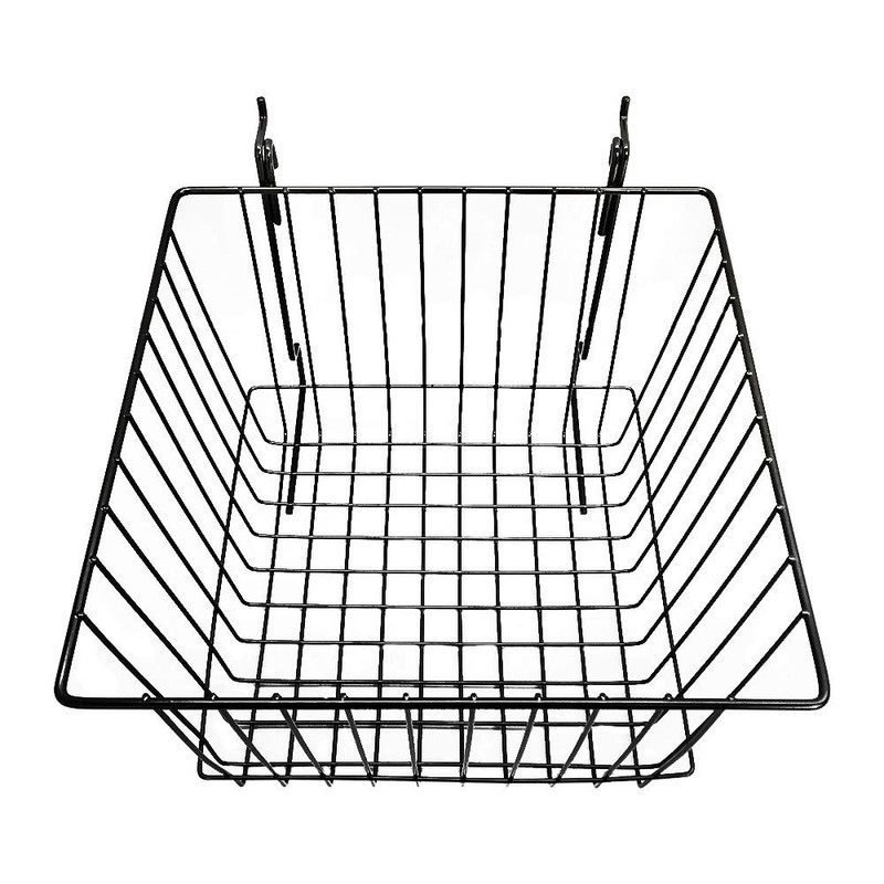 MH GLOBAL Set of 6 Pieces Black Metal Wire Slatwall