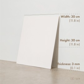 Elan Cotton Canvas Panels 12x12, 8-Pack Canvas Boards for Painting, Painting Canvas, Canvases for Painting, Art Board Bulk, Art Canvas Board, Blank Canvas Panel, Plain Canvas Board Art Canvas Panels