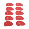 10PCS Golf Club Head Cover PU Leather Protective Abrasion Resistant