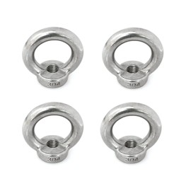 heyous 4pcs M12 304 Stainless Steel Ring Shape Lifting Eye Threaded Nut for Marine Hardware