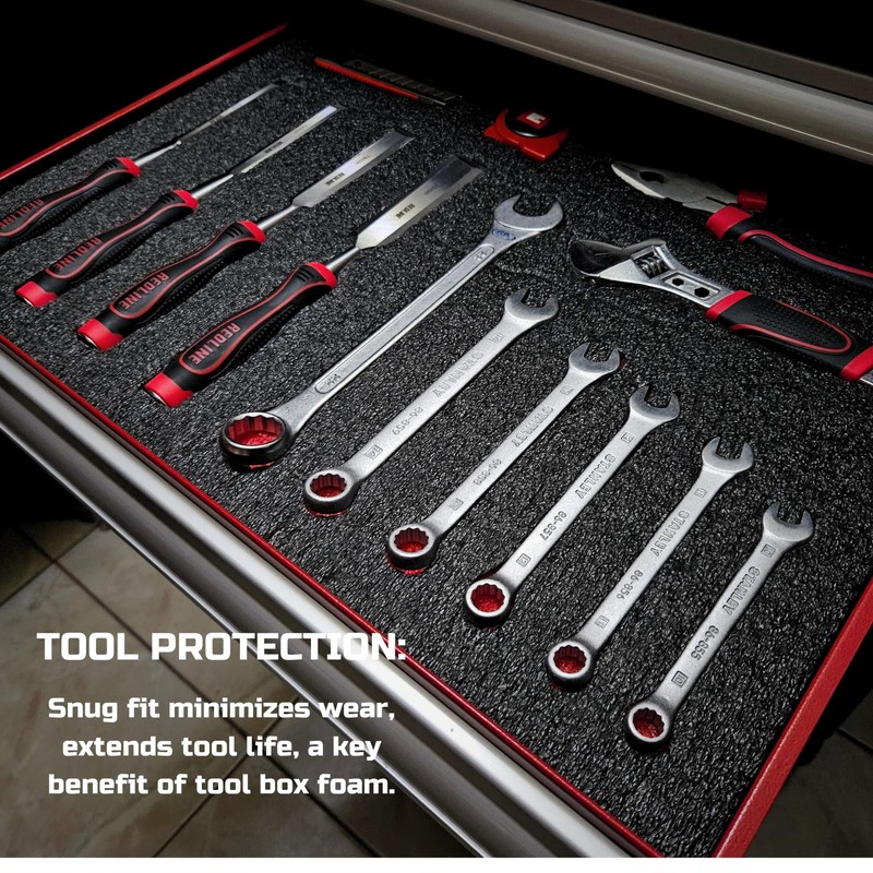 ONREVA Tool Box Foam 3Pack 48x24x1 inch, Foam Inserts for