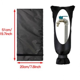 Heavy-Duty Winter Water Pipe Freeze Protection Cover (20x51cm, Black) 20x51cm 3ea