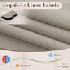 StangH 100% Blackout Linen French Door Curtain, Thermal Insulated Tie