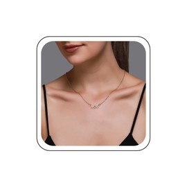 Wendalern Letter Initial Necklace Gold Alphabet Pendant Necklace Diamond CZ Mom Necklace Cubic Zirconia O Initial Charms Necklace Chain Jewellery Gifts for Mother's Day Birthday, Zinc, No Gemstone