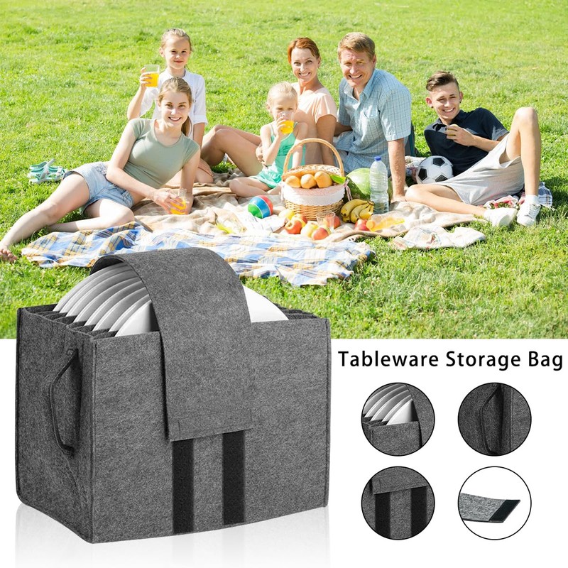 RHHGHY 2 PCS Camping Storage Bag, Plate Storage Box, Caravan