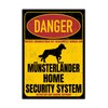 Münsterländer Small Large Sign Danger Security System Door Sign Dog