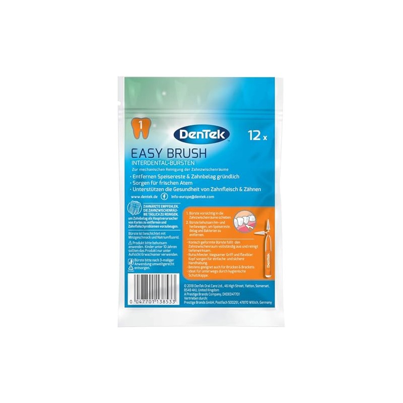 DenTek Easy Brush 2.0mm-3.0mm Extra Fine ISO: 1 - Transparent