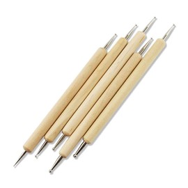10pcs Nail Art Dotting Pens,2 Way Wooden Nail Art Dotting Pen Painting DIY Manicure Tools (10)