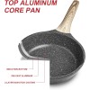 Caannasweis 8 Inch Nonstick Gray Saute Fry Pan With Granite