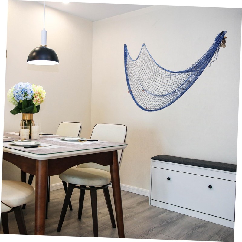 STOBAZA Elegant Mediterranean Wall Decor Fishing Net for Home Decor