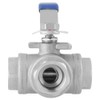 1pc Ball Valve,Stainless Steel SUS304 Pipe Ball Valve Three-Way T-Type