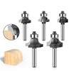 5Pcs Tungsten Steel Alloy Router Bits Set Trimming Straight Milling