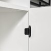 Pack of 8 Small JANDH 1.4 mm Black Mini Hinges,