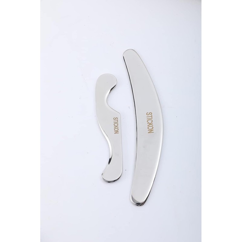 STICKON Medical Grade Stainless Steel Gua Sha Set 2pcs Scraping