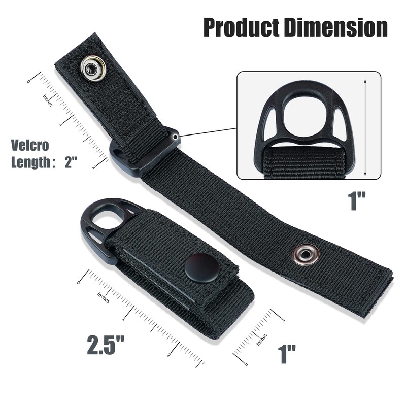 KUNN Nylon Duty Belt Keeper with Hook and Loop Snap,Belt
