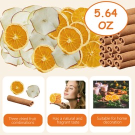 Dried Orange Slices Cinnamon Potpourri Simmering Set, Cinnamon Sticks, Potpourri Bowl Filler Gift Basket Fillings for Fall Scents, Thanksgiving, Spice Supplies for Christmas Party Decor
