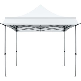 HOTEEL 10x10 Pop Up Canopy Tent with Awning(10 x 10 ft White)