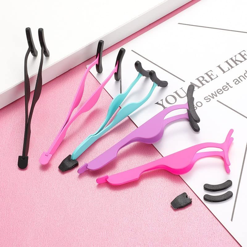 False Eyelash Tweezers Set Made of Stainless Steel for Eyelash