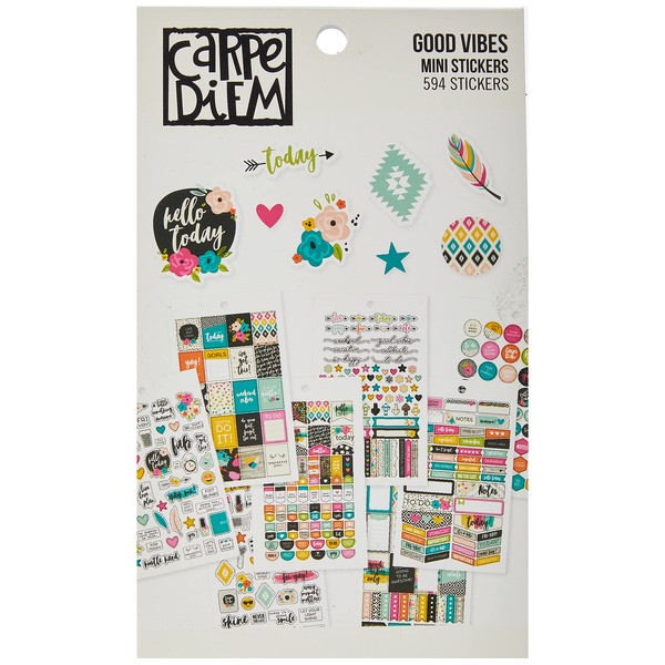 Simple Stories 7956 Carpe Diem Good Vibes Mini Stickers, Multi-Colour