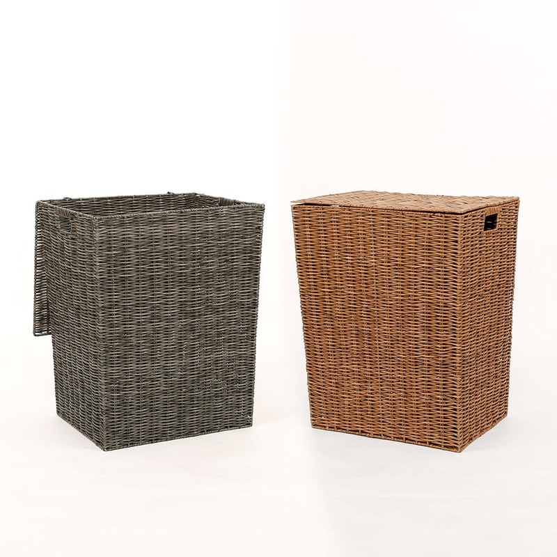 Home&amp;House Rattan Pattern Hamper Choose 1 per capacity, 80L80L_White White