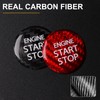 KUNGKIC Carbon Fibre Car Engine Start Stop Switch Ignition Switch