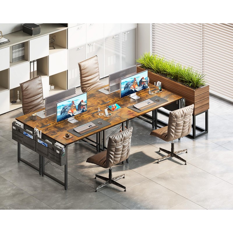 AODK 40 inch Small Computer Desk with Power Outlet for