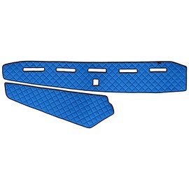 Blue dashboard mats for right hand drive trucks Volvo FH4 without sensor Eco leather covers