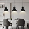 BoostArea Black Pendant Lights Kitchen Island, 10.6" Large Metal Shade