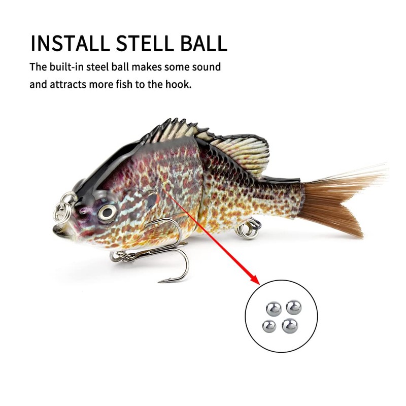 ODS Glide Bait Bionic Jointed Artificial Swimbait with Fiber Tail