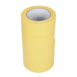 BLACKHORSE-RACING 9 Rolls Automotive Refinish Masking Tape Yellow, Cars Vehicles Auto Body Paint Tape, Automotive Painters Tape Bulk Set, 1-1/2" x 181' (3 Rolls) 06654,3/4" x 165' (6 Rolls) 06652