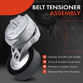 A-Premium Belt Tensioner Assembly with Pulley Compatible with Ford Ranger 92-96, Sable 2001, Taurus 93-07, Aerostar 95-96, Windstar 95-00 & Mazda B3000 94-96 & Mercury Sable, Replace# F3DE6B209AB