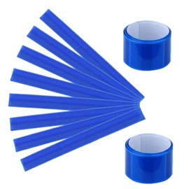 10 Reflective Bands, Reflective Stickers, Night Fluorescent Armband, Accident Prevention, Safety Measures, Running, Walking, Jogging, Dog Walking, Children, Hands, Legs, 11.8 x 1.2 inches (30 x 3 cm), Blue