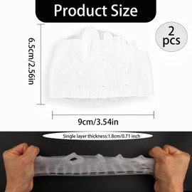 2PCS Silicone Toe Separators – Soft High Elasticity Toe Spacers for Women with Breathable Holes, Foot Support Correct Comfort Corrector Tool for Overlapping Toes