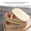 Wooden Bento Boxes Double Wood Color Bento Lunch Box Portable