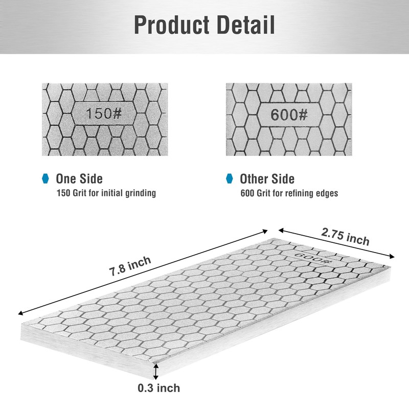 S SATC Diamond Sharpening Stone 2 Side Grit 150/600 Diamond