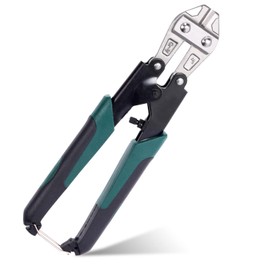 Swpeet 1Pcs 8 Inch Heavy Duty Bolt Cutter Pliers, Wire Breaking Plier with Rubber Black-Green Ergonomic NonSlip Handles, Lock Cutter for Cutting Chain Lock, Cable and Wire Mesh