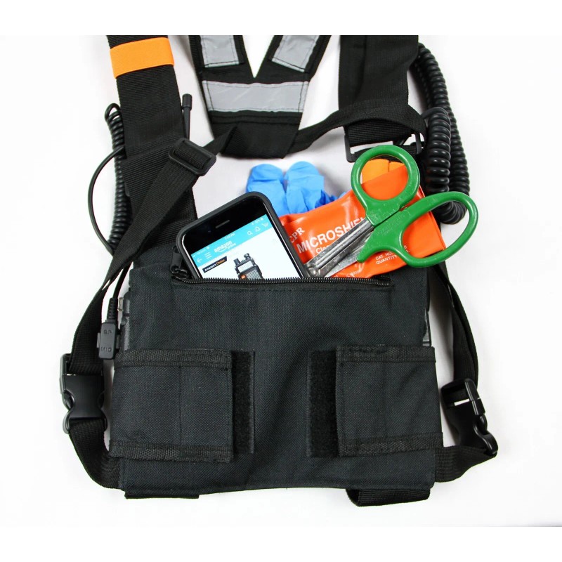 X-FIRE® Updated Dual Portable Radio Chest Rig Harness for Two-Way