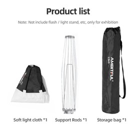 AMBITFUL LS65 Lantern Softbox 25.6 inch/65 cm Soft Lighting Modifier Bowens Mount Softbox for Video Continuous Light, Live Video Light