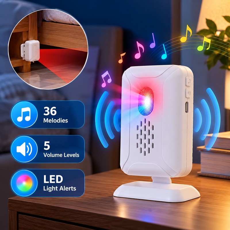 Wireless Bed Exit Alarm for Elderly Care – Motion Sensor
