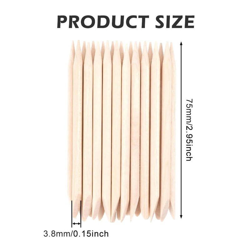 200PCS Orange Sticks for Nails,Cuticle Sticks and Orange Sticks, Cuticle