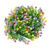 Flower Wreath Spring Babysbreath Faux Round Flower Wreath for Living
